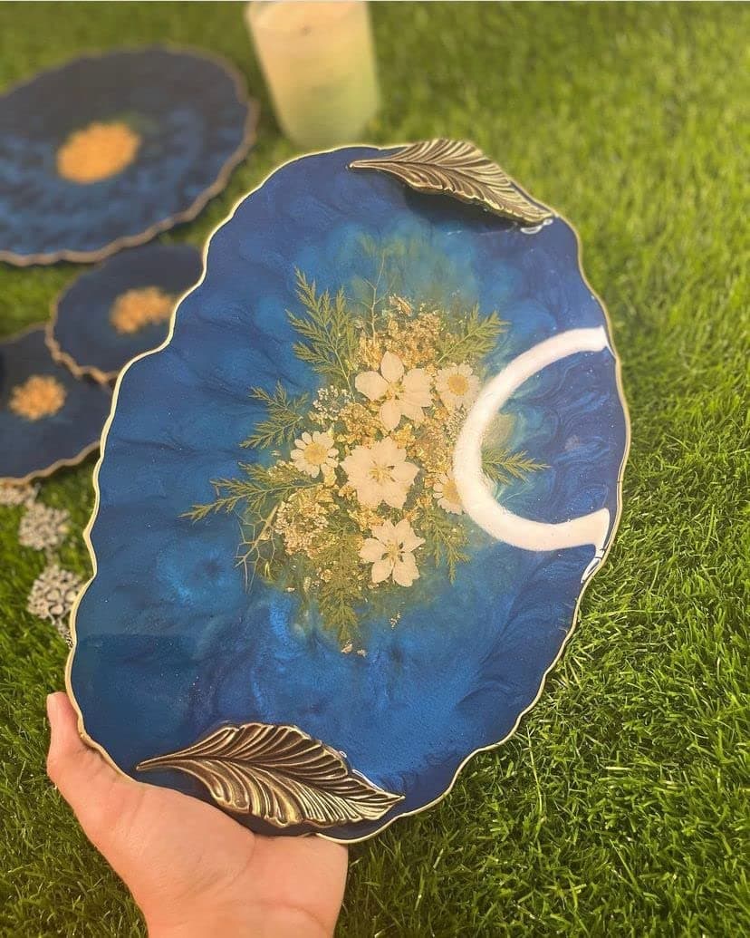 Art Shark Irregular 6 Section Oval Geode Coaster Transparent Silicone Mould for Epoxy Resin, Keychain Charms, Jewelry Pendant ,Candle etc.