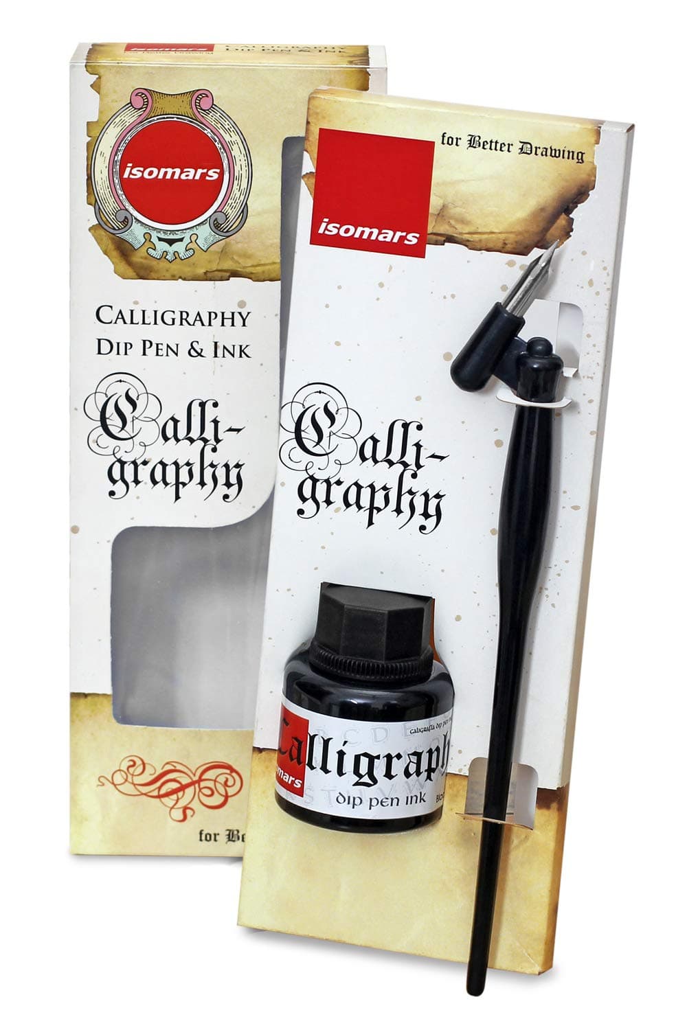 Isomars Dip Pen Oblique Holder Set with Flex Dip Nib
