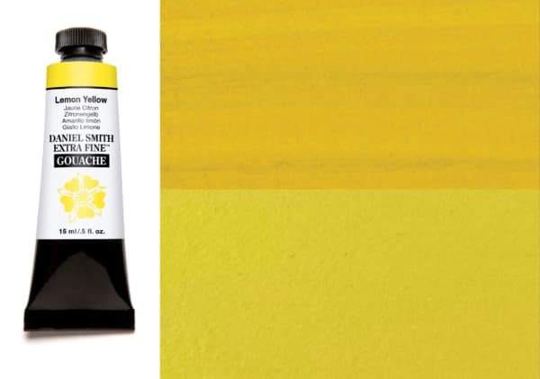 DANIEL SMITH Gouache Lemon Yellow 15ml tube