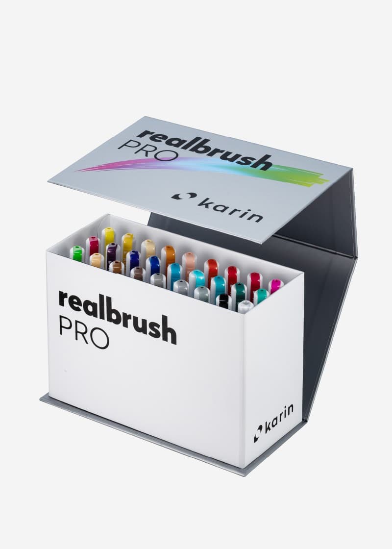 Karin Realbrush PRO Mini Box 26 colors + 1 blender set