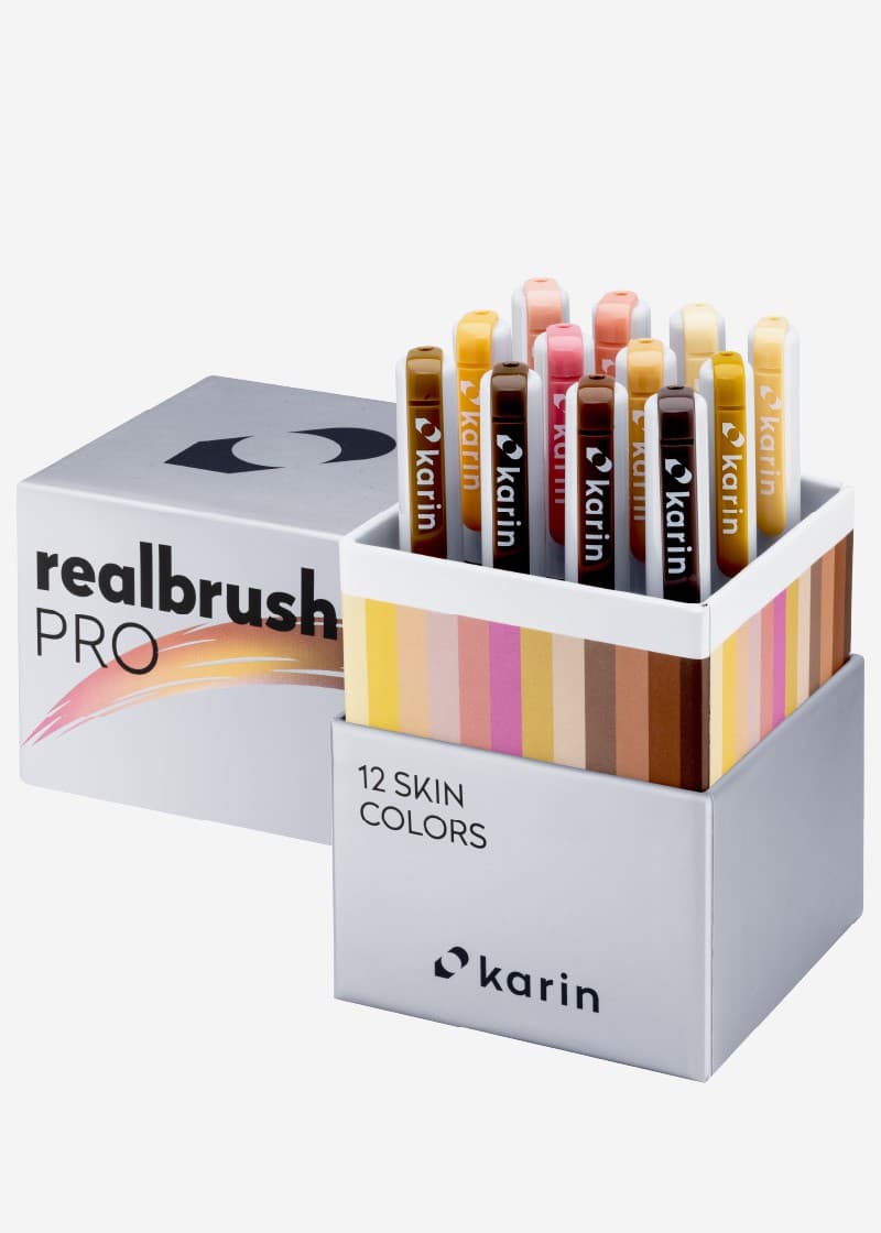 Karin Realbrush PRO 12 pcs Set "Skin Colours"