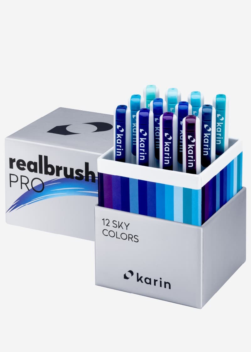 Karin Realbrush PRO 12 pcs SET "SKY COLORS"