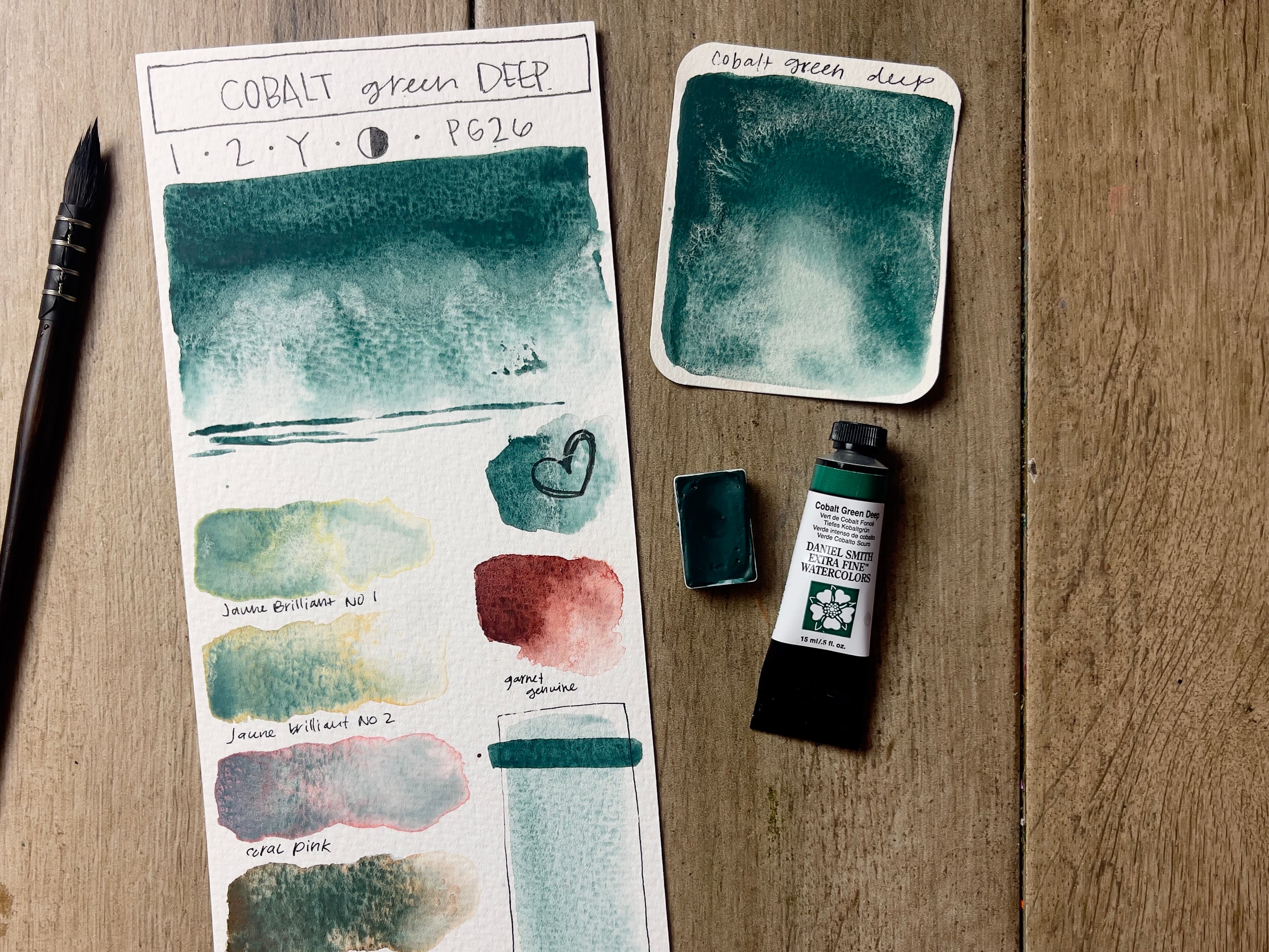 Daniel Smith Watercolor 15ml Tube -Cobalt Green Deep