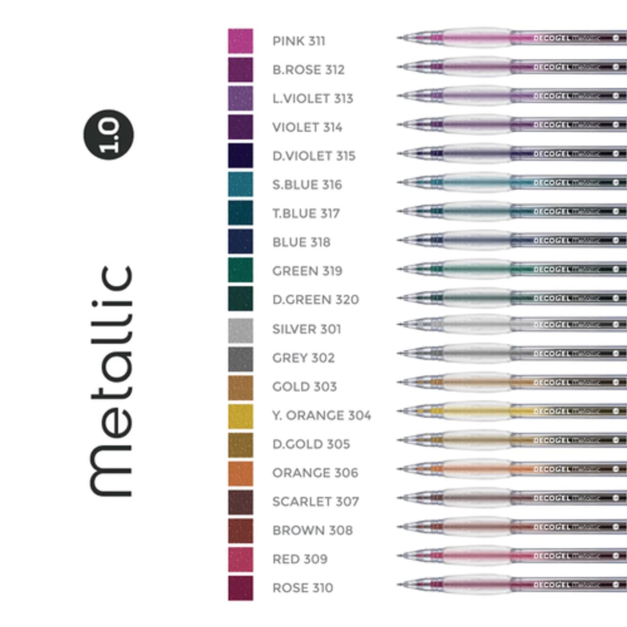Karin Deco Gel Pen 1.0 Metallic Rose