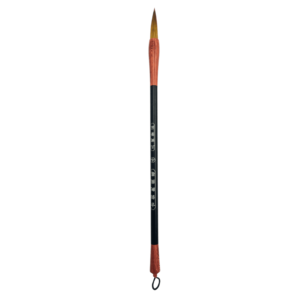 Chinese Mop Brush Medium (Black Handle & Red Ferrule) for Calligraphy & Watercolors