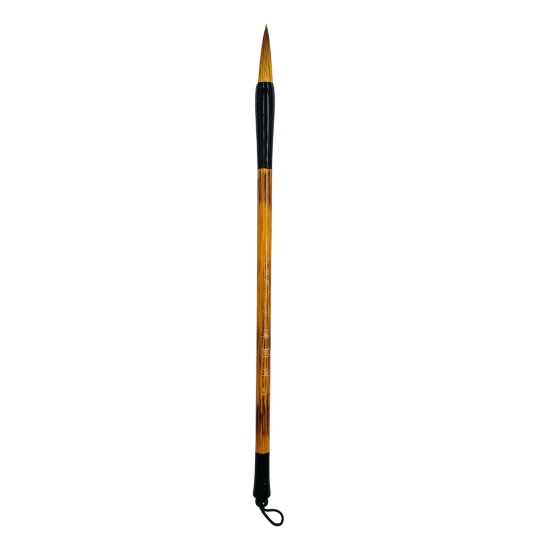Chinese Mop Brush Large (Brown Handle, Black Ferrule & Brown Hair) for Calligraphy & Watercolors