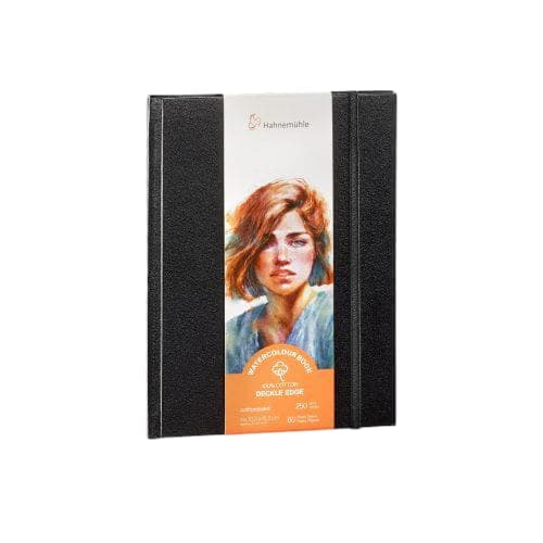 Hahnemuhle Watercolor Book Deckle Edge250gsm, 10.3" x15.3"cm (Portrait)