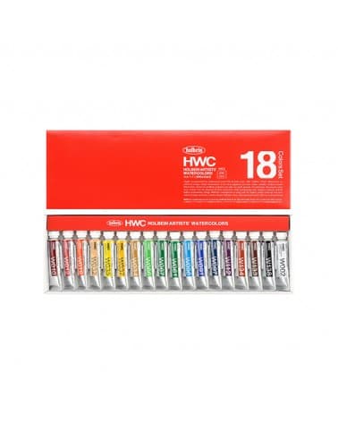 Holbein Artist Watercolor Half Pan Set of 18  Colors