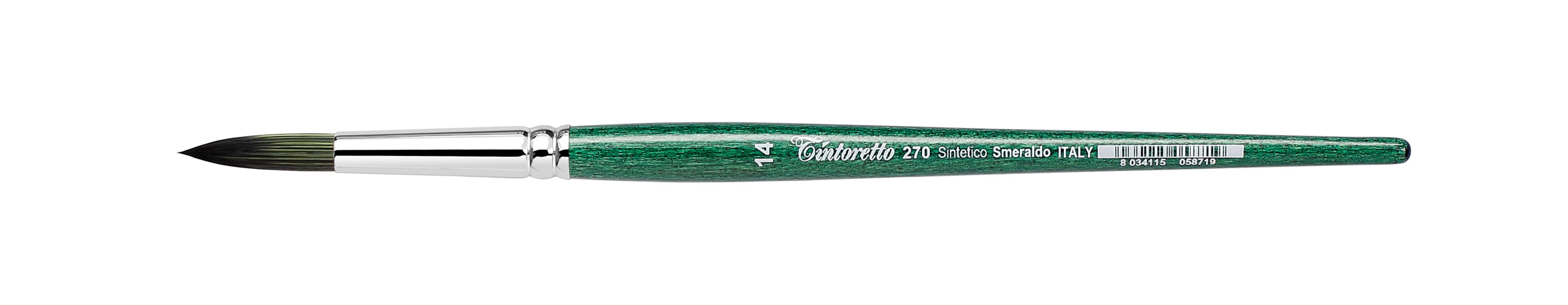 Tintoretto Smeraldo Synthetic Round Brush Series 270, Size- 14