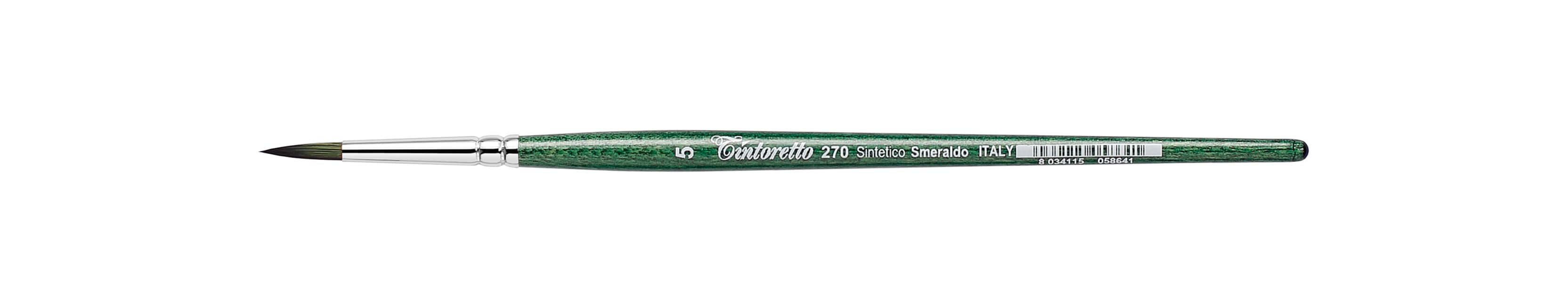 Tintoretto Smeraldo Synthetic Round Brush Series 270, Size- 5
