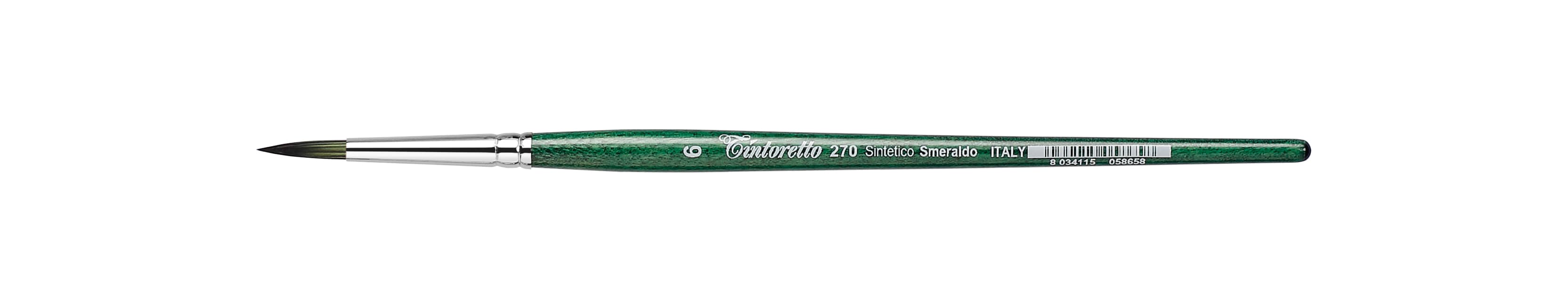Tintoretto Smeraldo Synthetic Round Brush Series 270, Size- 6