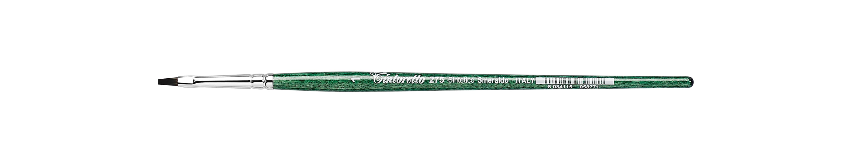 Tintoretto Flat Brush Smeraldo Synthetic, Size- 1