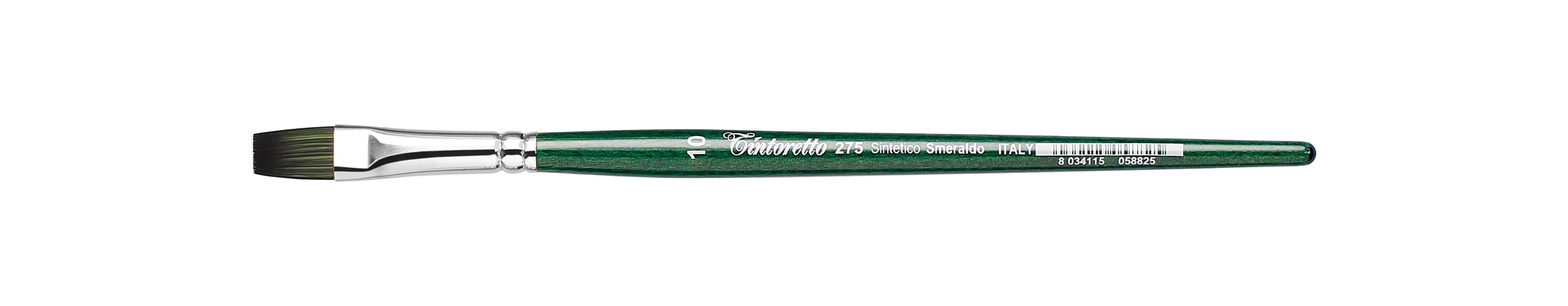 Tintoretto Flat Brush Smeraldo Synthetic, Size- 10