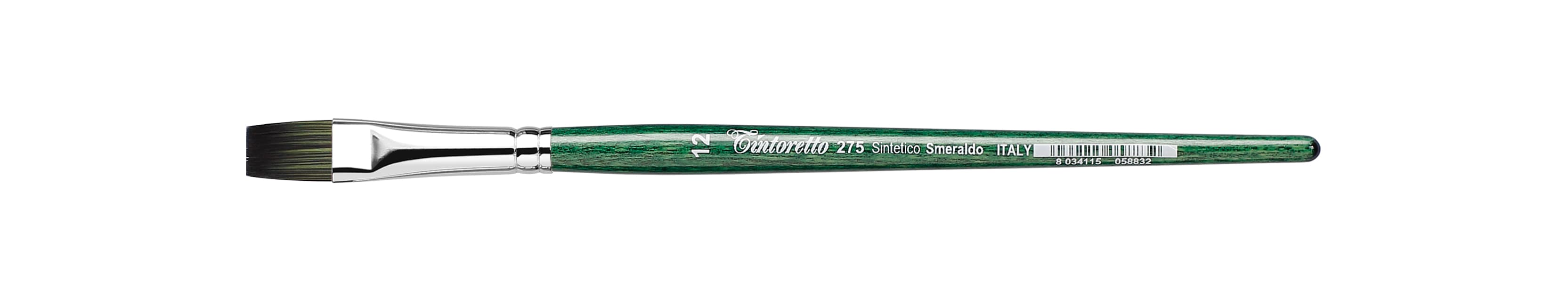 Tintoretto Flat Brush Smeraldo Synthetic, Size- 12