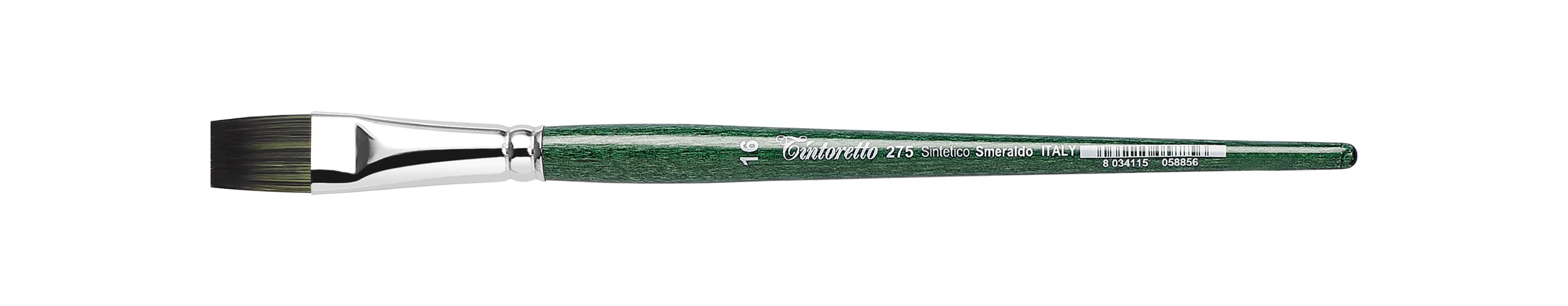 Tintoretto Flat Brush Smeraldo Synthetic, Size- 16