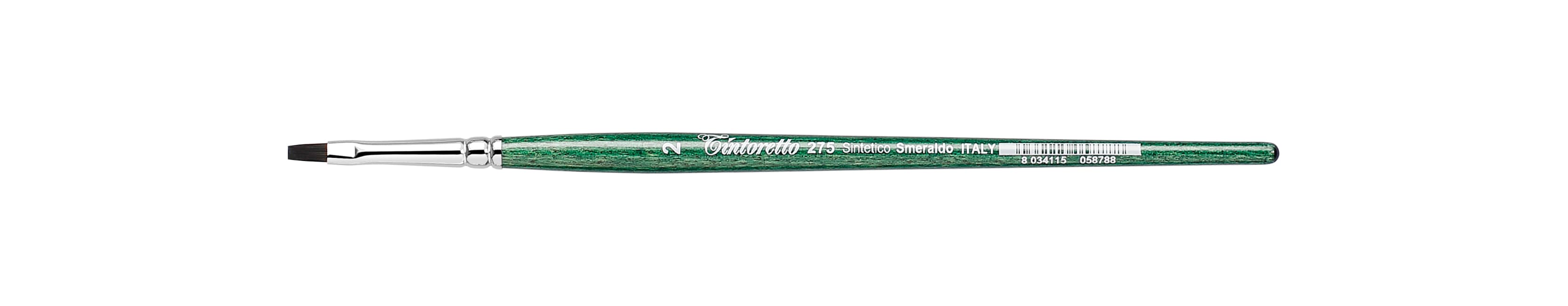 Tintoretto Flat Brush Smeraldo Synthetic, Size- 2