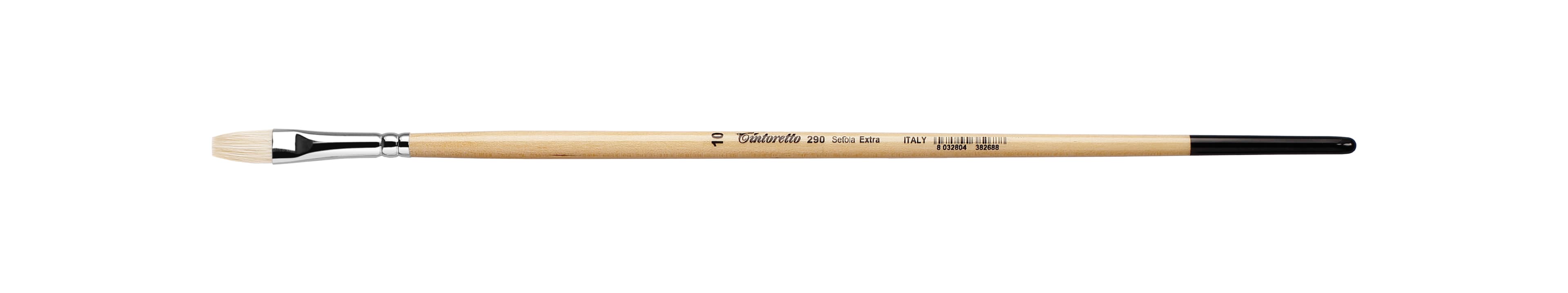 Tintoretto Setola Extra Bristle Flat Brush Series 290, Size-10
