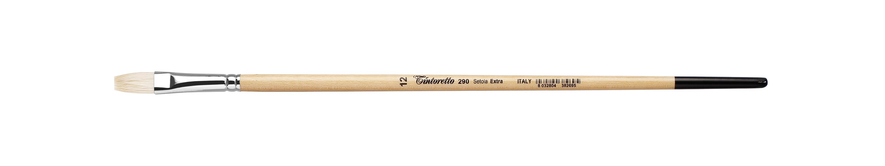 Tintoretto Setola Extra Bristle Flat Brush Series 290, Size- 12