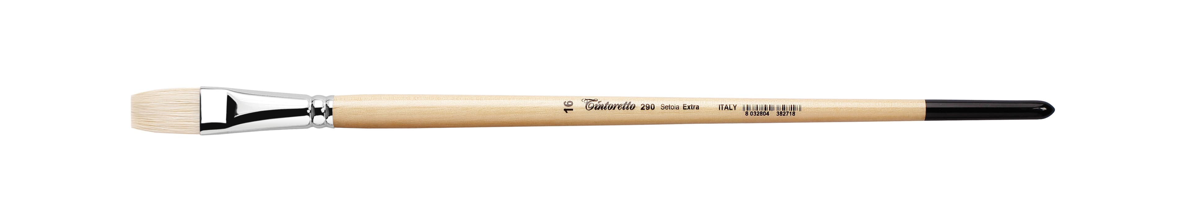 Tintoretto Setola Extra Bristle Flat Brush Series 290, Size-16