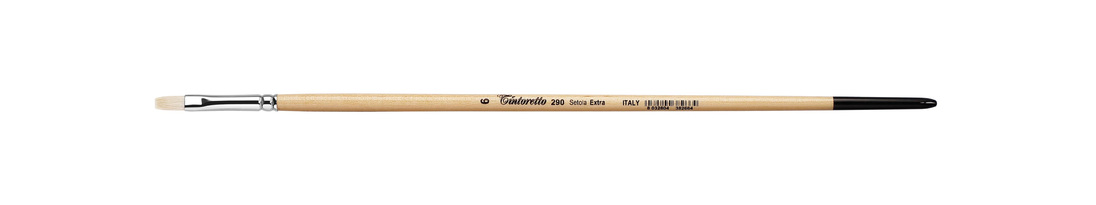 Tintoretto Setola Extra Bristle Flat Brush Series 290, Size-6
