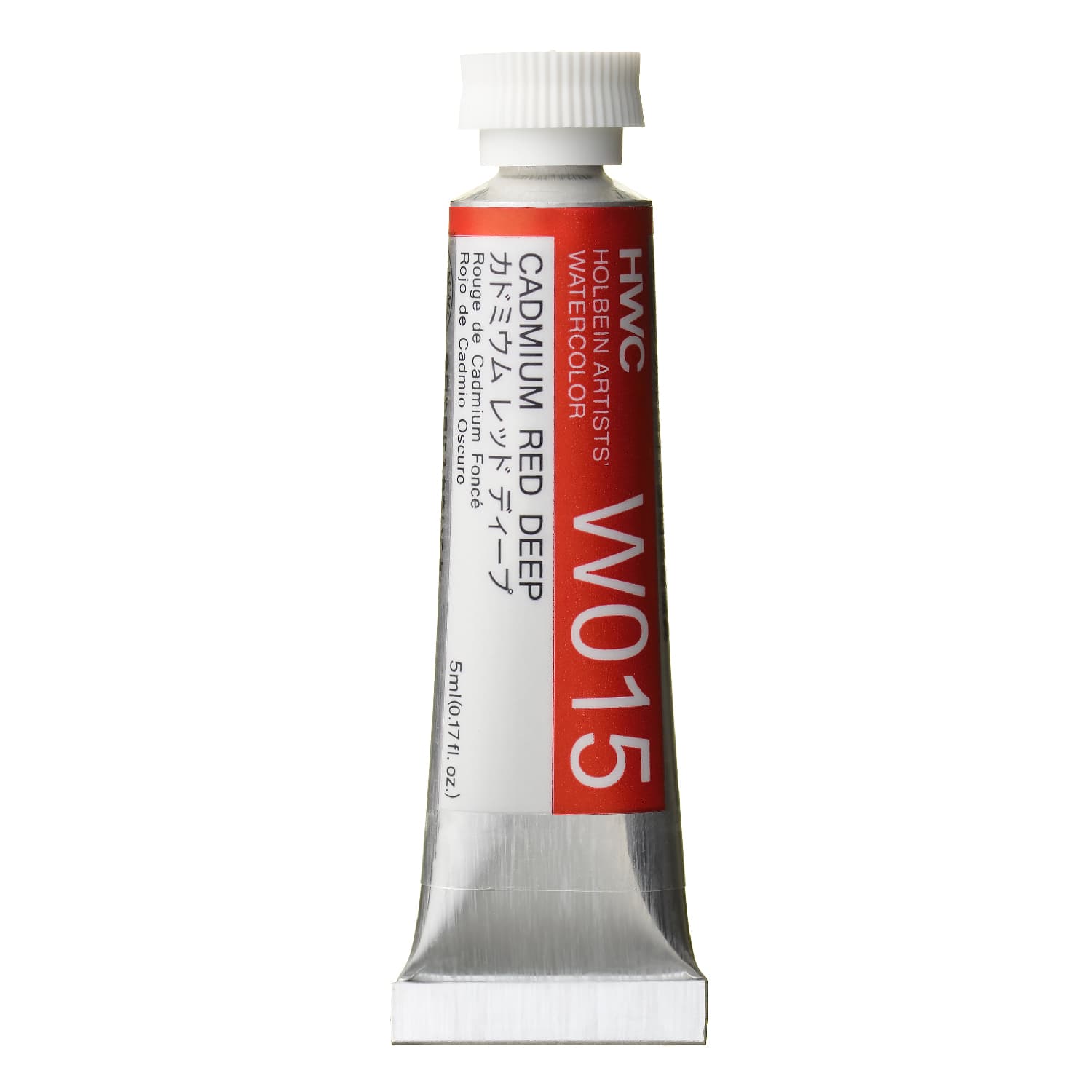 Holbein Watercolor Cadmium Red Deep E, 5ml Tube, W015