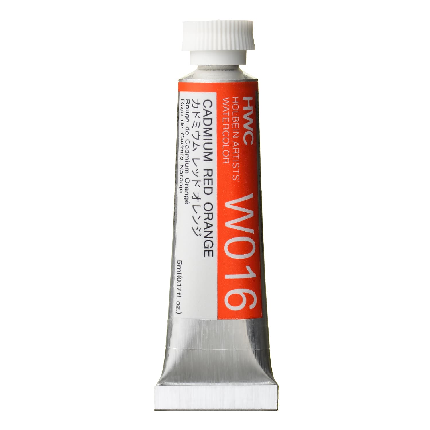 Holbein Watercolor Cadmium Red Orange E, 5ml Tube, W016