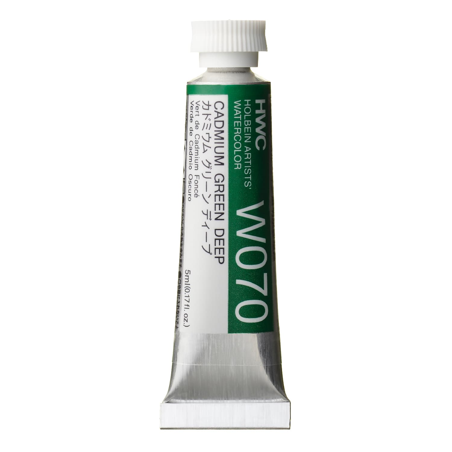 Holbein Watercolor Cadmium Green Deep C, 5ml Tube, W070