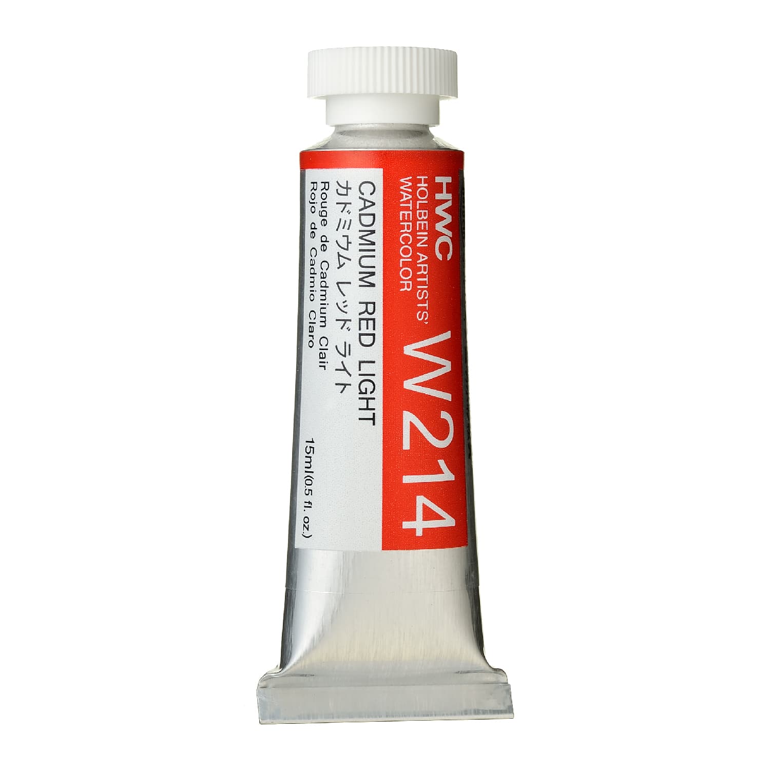 Holbein Watercolor Cadmium Red Light E, 15ml Tube, W214