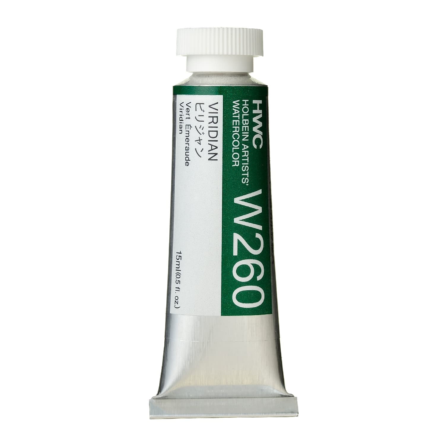Holbein Watercolor Viridian E, 15 ml Tube, W260