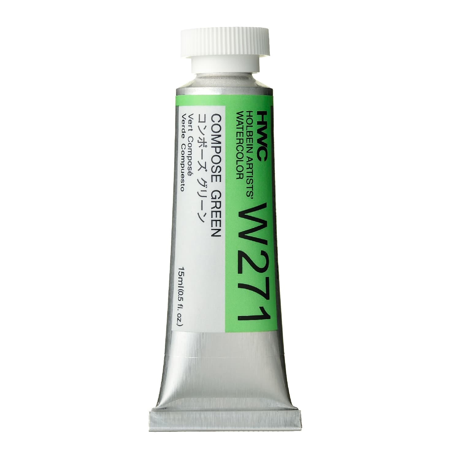 Holbein Watercolor Compose Green #1 A,15ml Tube, W271
