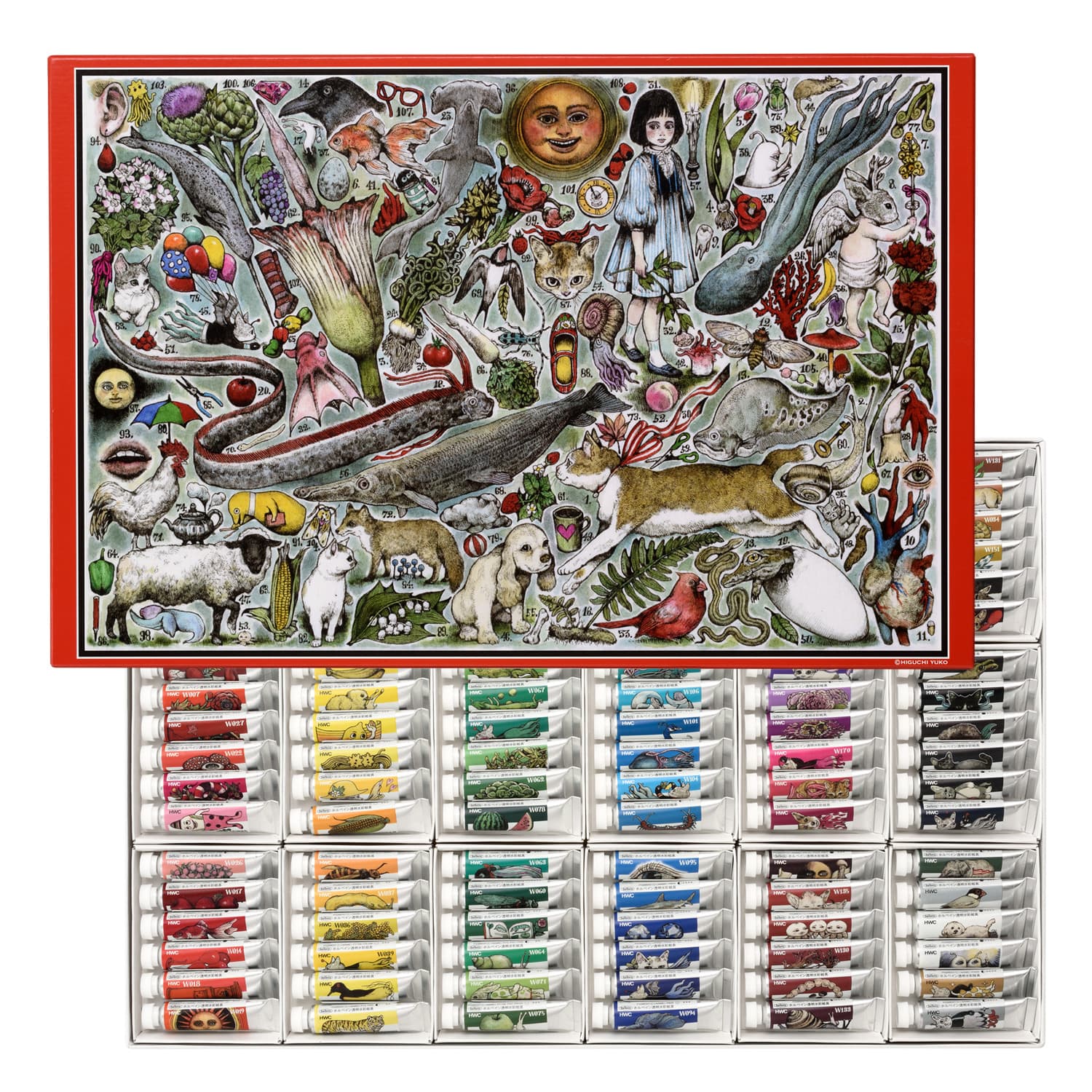 Holbein Artist Watercolor Botanical Set of 108 in 5ml Higuchi Edition (XW442)