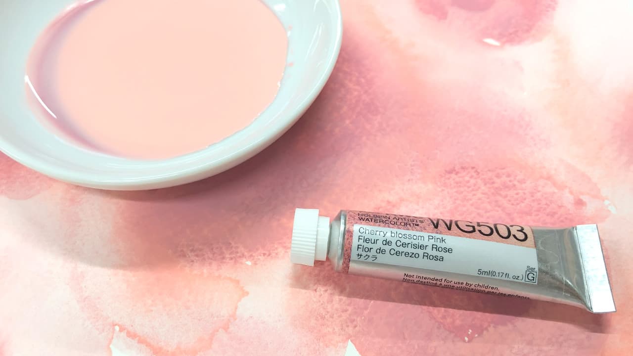 Holbein Granulating Watercolor Cherry blossom Pink G,15ml Tube, WG603