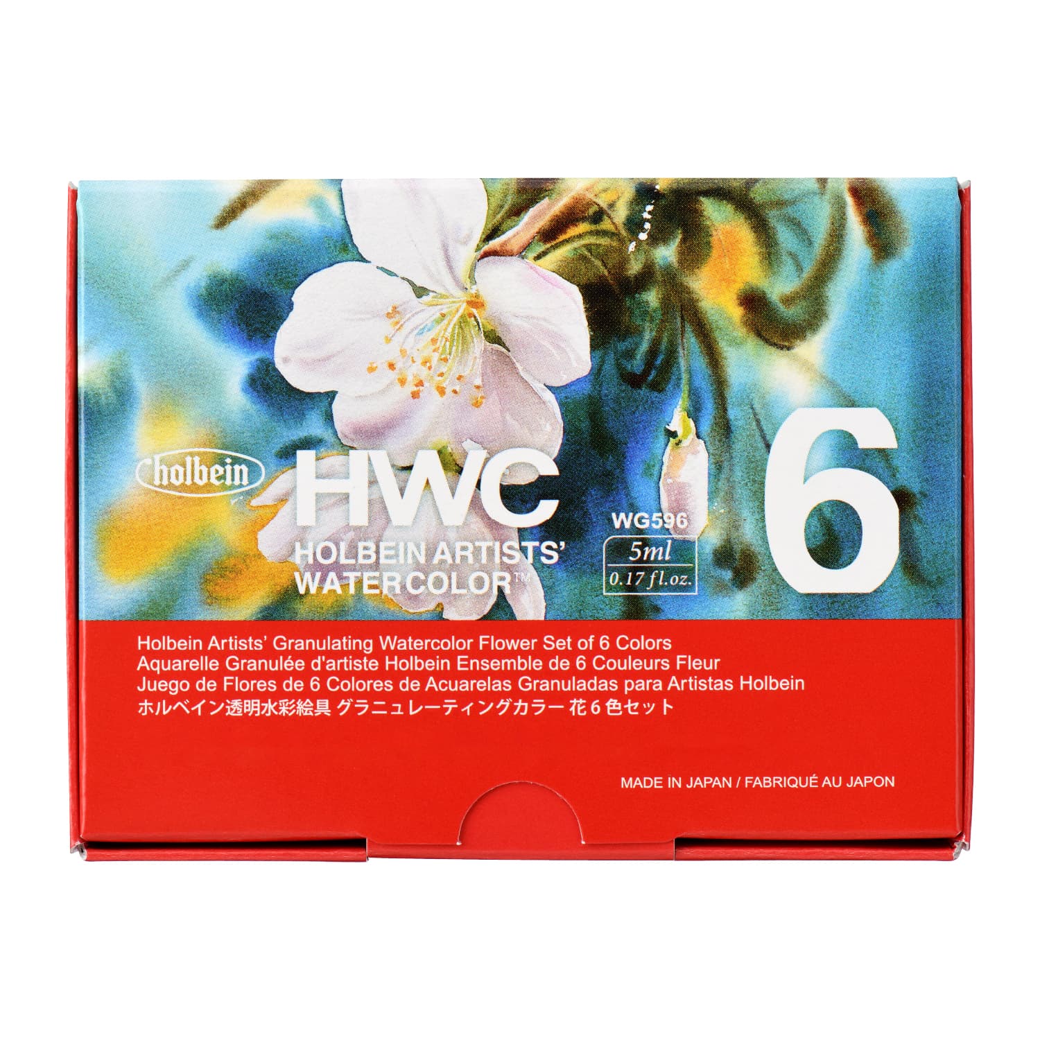 Holbein Artist Granulating Watercolor Flower Set of 6 in 5ml (WG596)