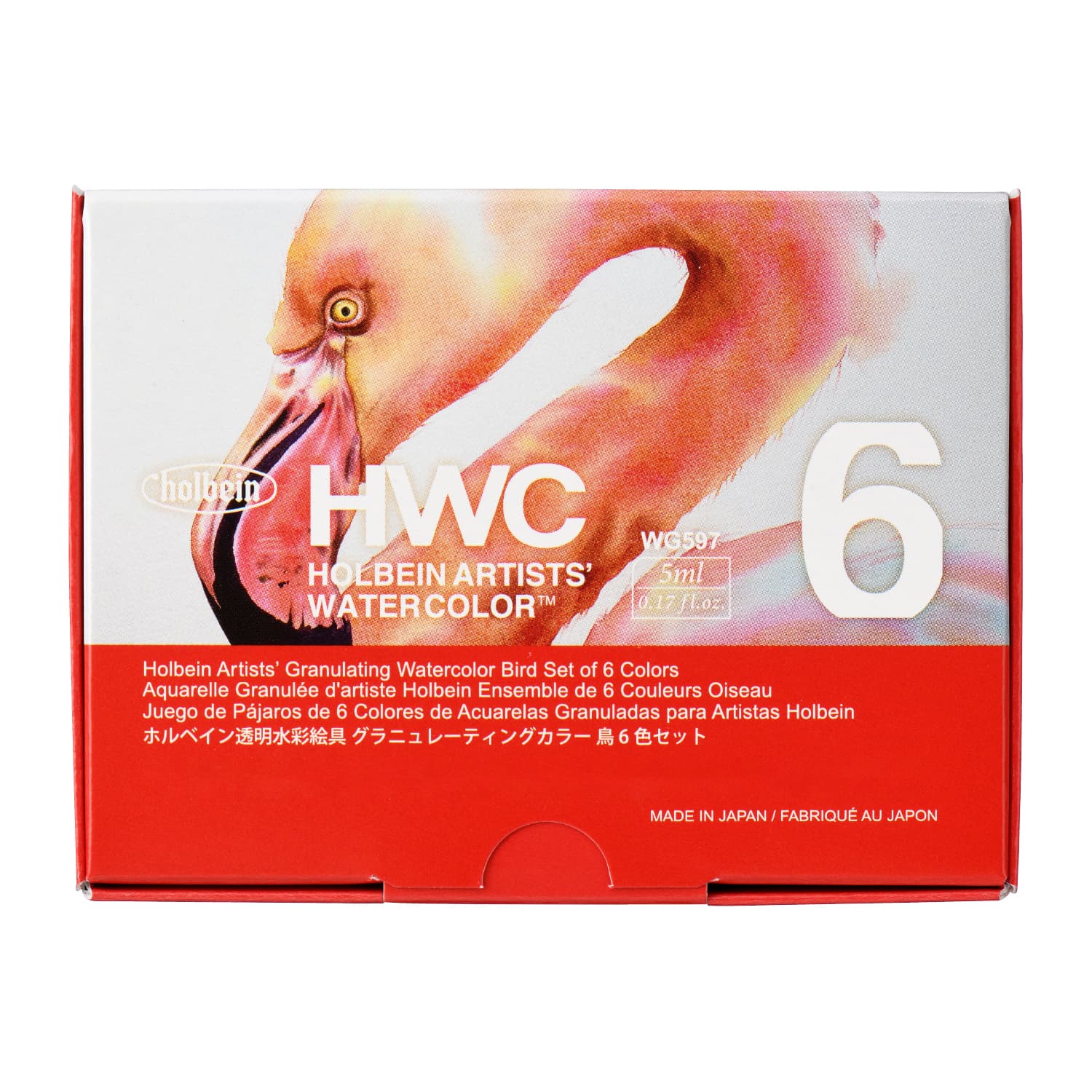 Holbein Artist Granulating Watercolor Bird Set of 6 in 5ml (WG597)