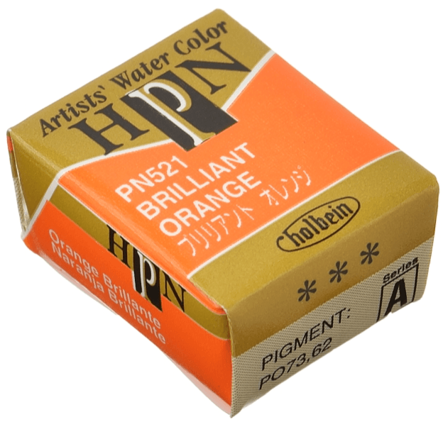 Holbein Artist Watercolor Half Pan Brilliant Orange A
