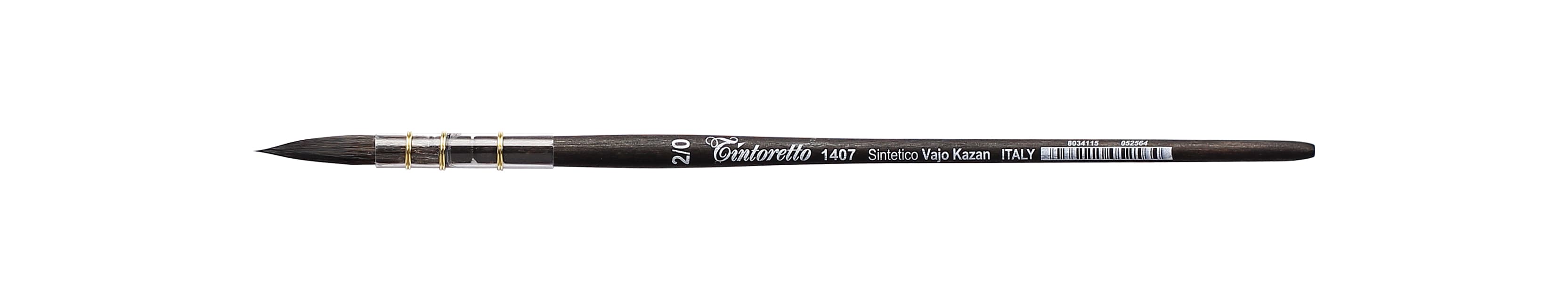 Tintoretto Round Traditional Mop Brush Series 1407, Size 2/0