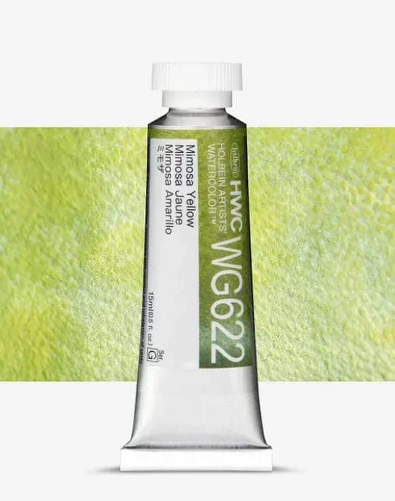 Holbein Granulating Watercolor Mimosa Yellow G,15ml Tube, WG622