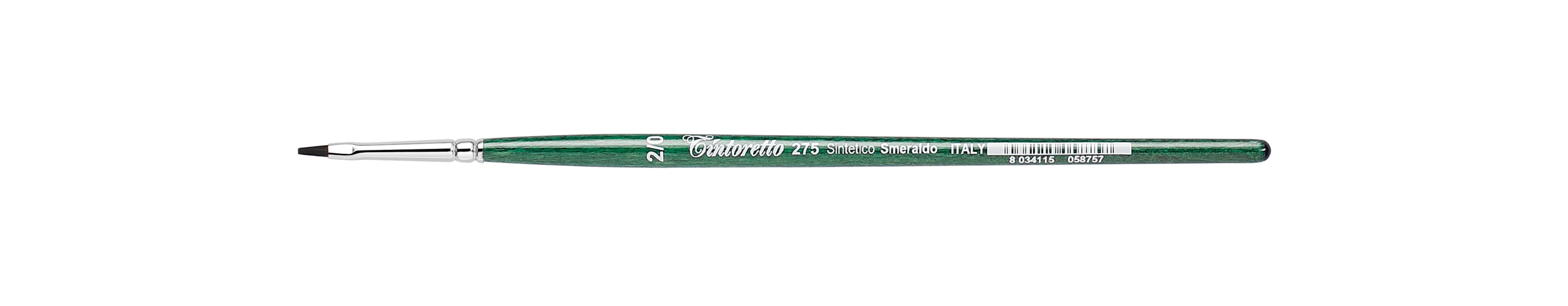 Tintoretto Flat Brush Smeraldo Synthetic Series 275, Size- 2/0