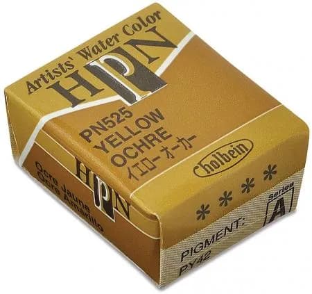 Holbein Artist Watercolor Half Pan Yellow Ochre A