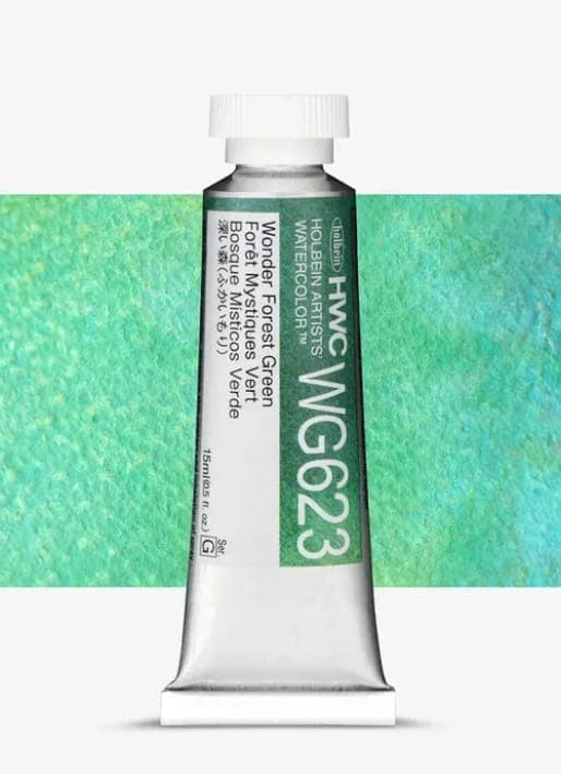 Holbein Granulating Watercolor Wonder Forest Green G,15ml Tube, WG623