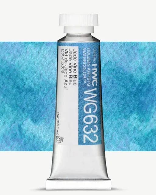 Holbein Granulating Watercolor Jade Vine Blue G,15ml Tube, WG632