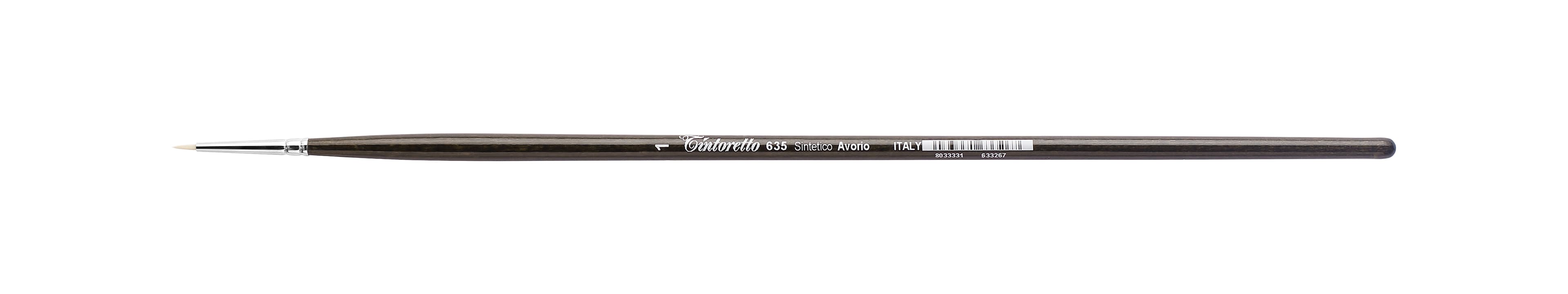 Tintoretto Ivory Synthetic Fiber Round Brush Series 635,Size-1