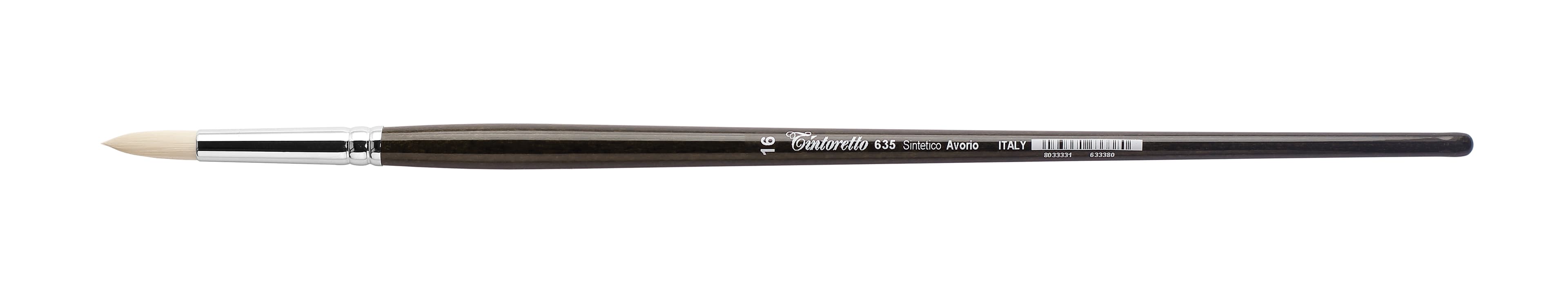 Tintoretto Ivory Synthetic Fiber Round Brush Series 635,Size-16