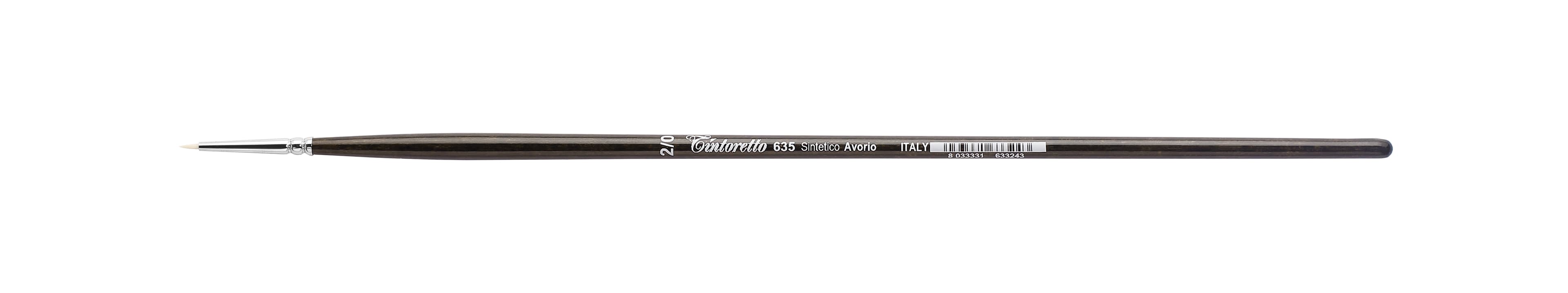 Tintoretto Ivory Synthetic Fiber Round Brush Series 635,Size-2/0