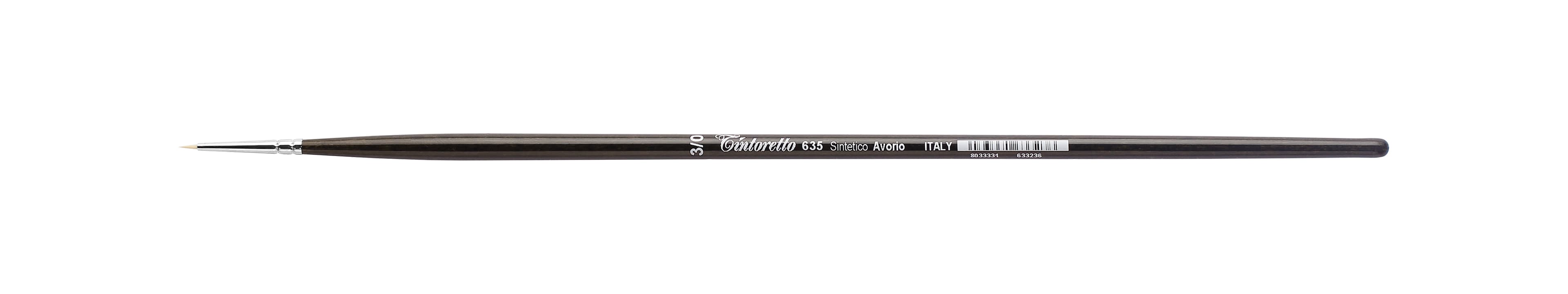 Tintoretto Ivory Synthetic Fiber Round Brush Series 635,Size-3/0