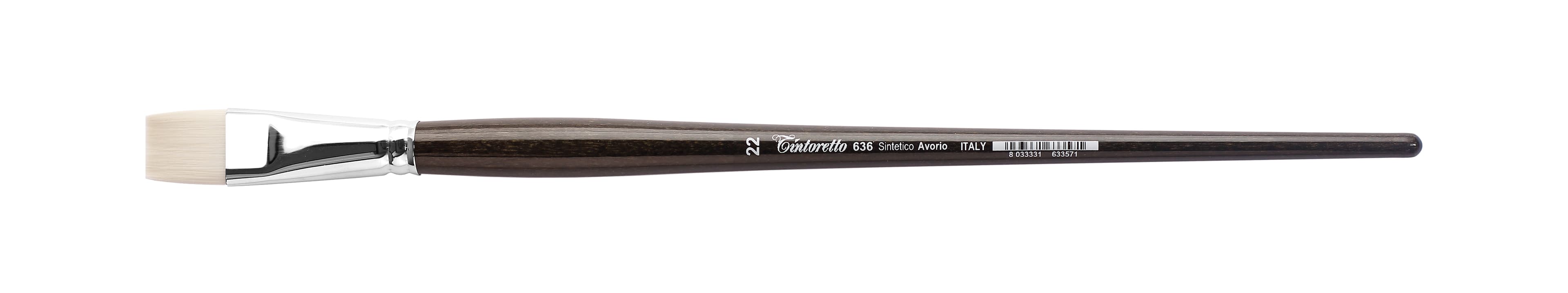 Tintoretto Ivory Synthetic Fiber Flat Brush Series 636, Size- 22