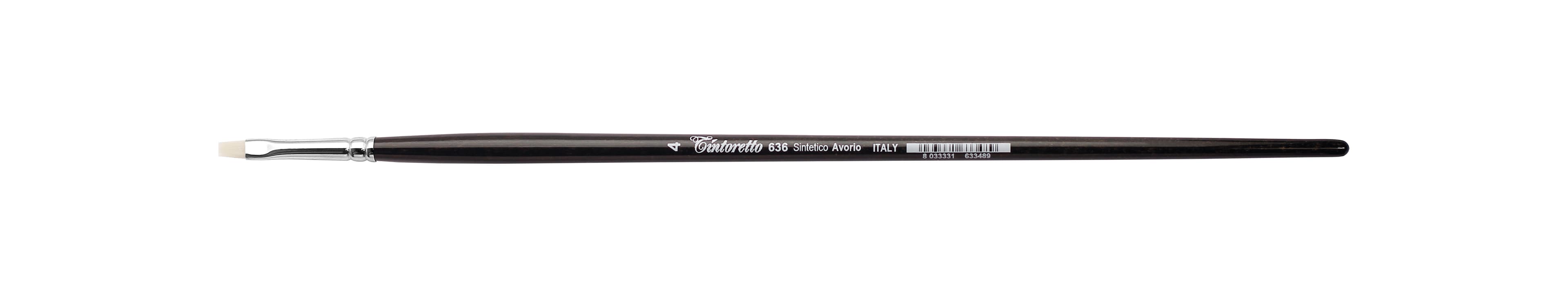 Tintoretto Ivory Synthetic Fiber Flat Brush Series 636, Size- 4