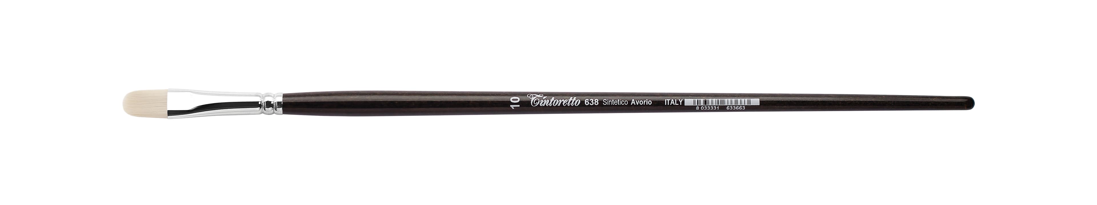 Tintoretto Filbert Brush Avorio Synthetic Fiber Series 638, Size-10