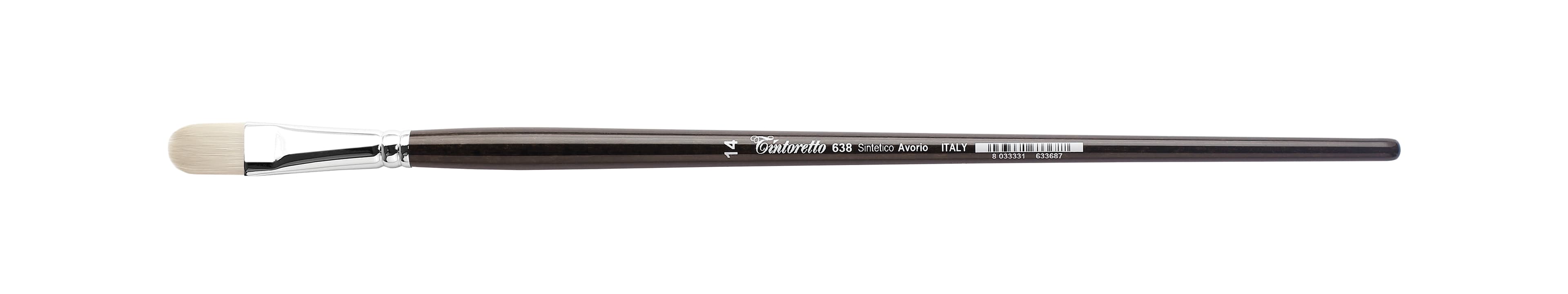 Tintoretto Filbert Brush Avorio Synthetic Fiber Series 638, Size-14