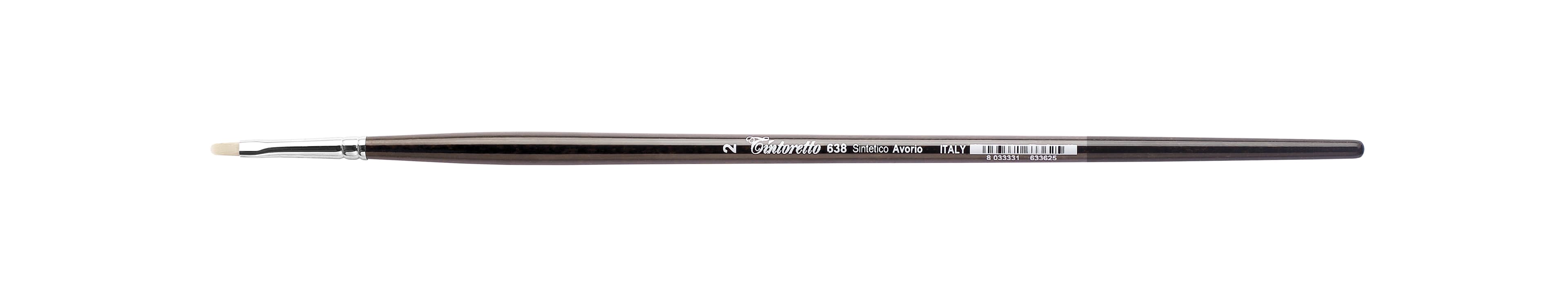 Tintoretto Filbert Brush Avorio Synthetic Fiber Series 638, Size- 2